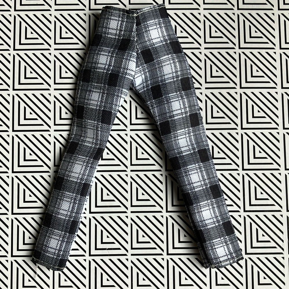 DOLL CLOTHES: PLAID FLARE PANTS